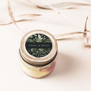 Winter Meadow   Personalised Botanical Wedding Classic Round Sticker