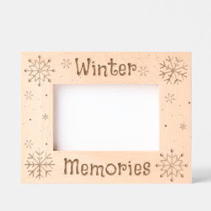 Winter Memories Laser Etched Picture Frame