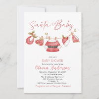 Winter Merry Christmas Santa Watercolor Baby Show