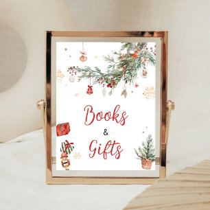 Winter Merry Little Christmas Books and Gifts Sign