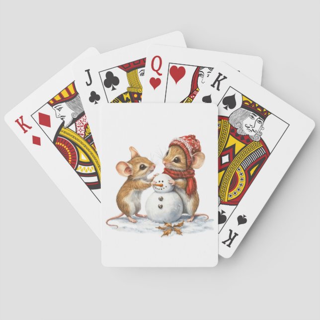 Winter Mice Playing Cards (Back)
