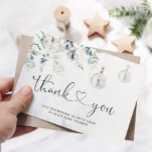Winter minimalist elegant Christmas thank you Card<br><div class="desc">Winter minimalist elegant Christmas thank you Card. Christmas bubble eucalyptus thank you card.
Matching items available!</div>