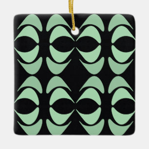 Winter Mint 11 MERRY CHRISTMAS m3galleryStudio Ceramic Ornament