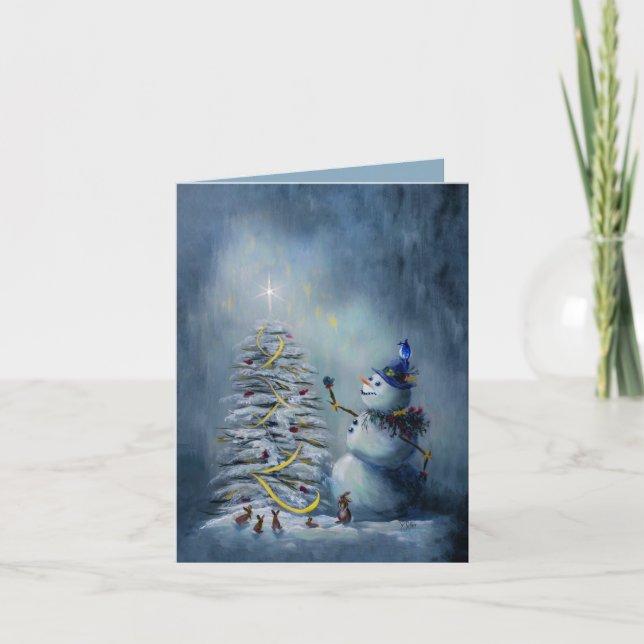 Winter Miracle - hand painted Card (Front)