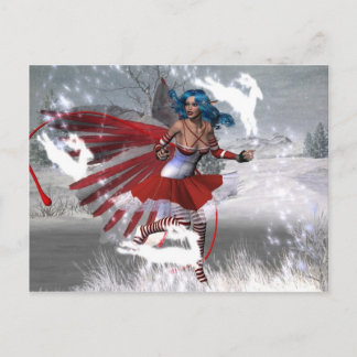 Winter Mischief Magic Postcard