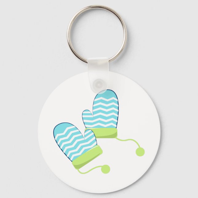 Winter Mittens Key Ring (Front)