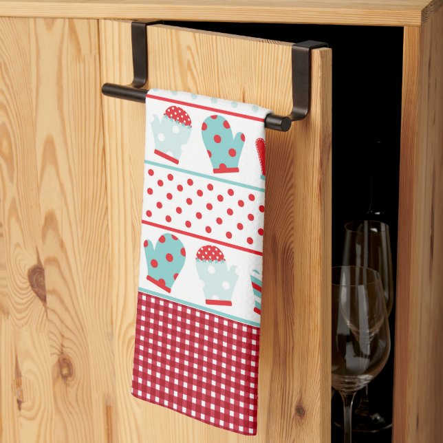 Winter Mittens Microfiber Kitchen Towel (Thirds Fold)