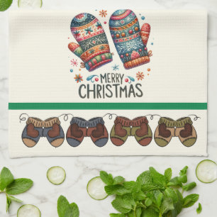 Winter Mittens  Tea Towel