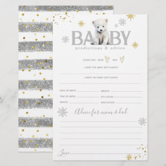 Winter Modern Bearly Wait Neutral Baby Shower Game