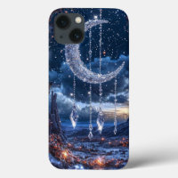 Winter Moon Art Mystical Frozen Night