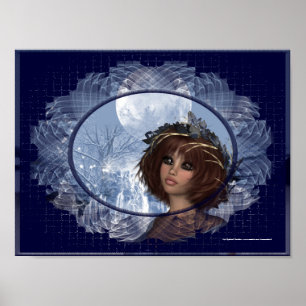Winter Moon Design 2 Fantasy Woman Poster