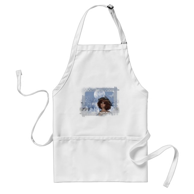 Winter Moon  - Fantasy Woman Design Standard Apron (Front)