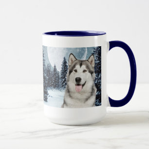 Winter Moon Husky Mug