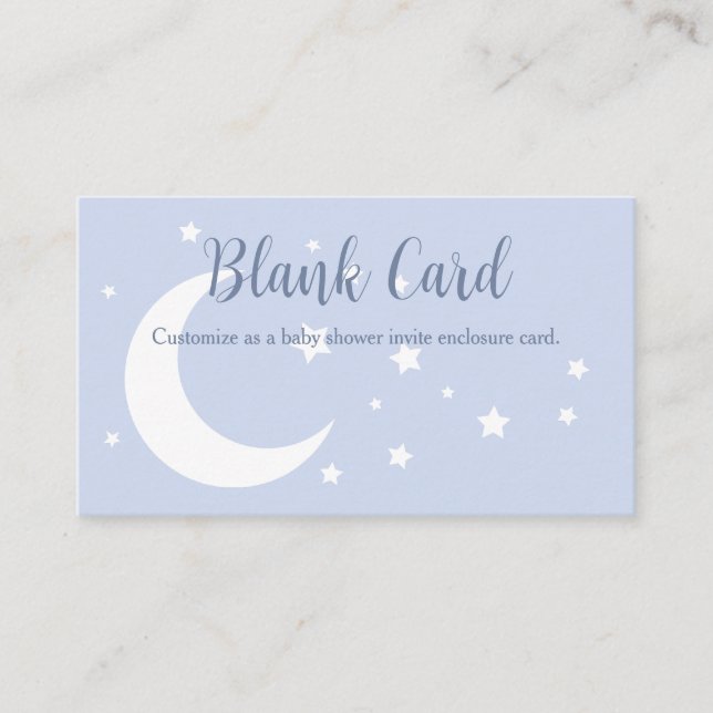 Winter Moon & Stars Enclosure Card (Front)