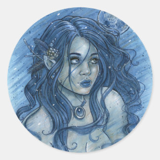 Winter Moon Sticker