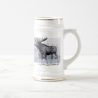 Winter Moose Beer Stein