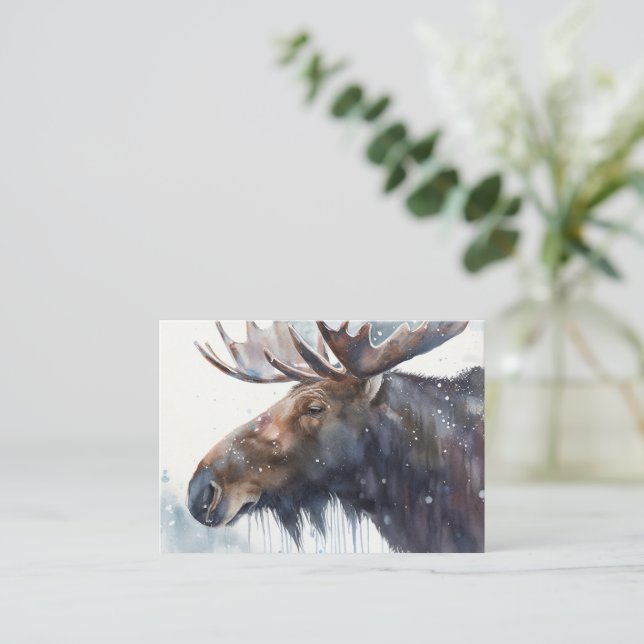 Winter Moose Card (Standing Front)