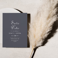Winter Mountain Forest Wedding Save the Date 