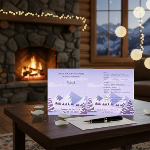 Winter Mountain Getaway Bachelorette Weekend  Invitation