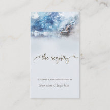 Winter Mountain Lake Registry  Enclosure Card