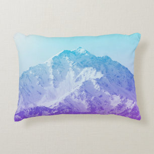 Winter mountain peakmountain,hipster,peak,photo,ba decorative cushion