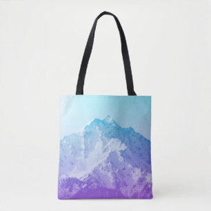 Winter mountain peakmountain,hipster,peak,photo,ba tote bag