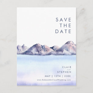 Winter Mountain Save The Date Postcard