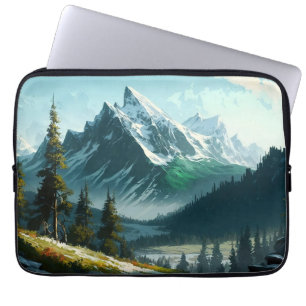 Winter Mountain Scene Laptop Sleeve