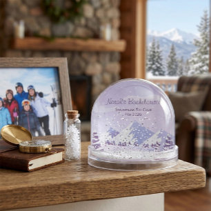 Winter Mountain Snowpeak Bachelorette Party Snow  Snowglobe