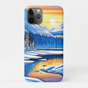 Winter Mountain Sunset Glow Case-Mate iPhone Case