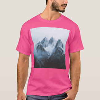 Winter Mountains Landscape Mountains Wall Art Acti T-Shirt