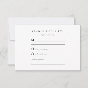 Winter Mountains Pine Tree Wedding RSVP Card