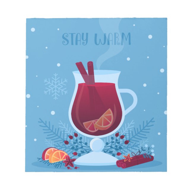 Winter Mulled Wine Notepad (Front)