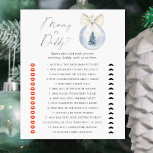 Winter Mummy or daddy Baby shower game