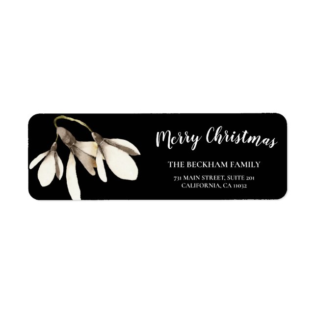 Winter Nature | Ivory Tulip Return Address Label (Front)