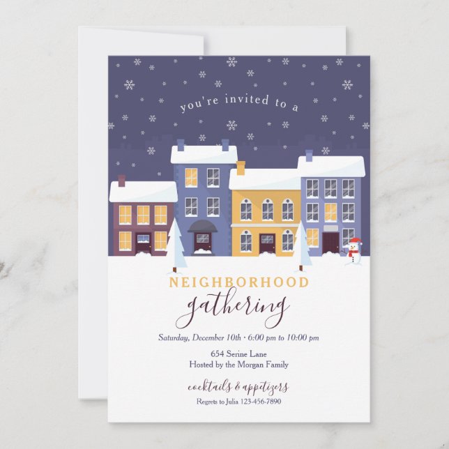 Winter Neighbourhood Invitation (Front)
