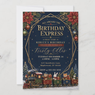 Winter Night Birthday Express Invitation
