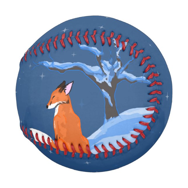 Winter Night Fox Baseball (Front Right)