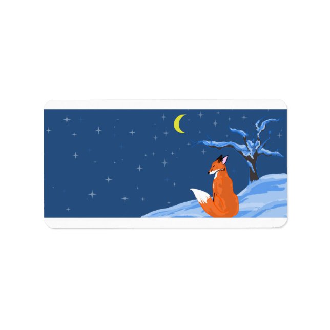 Winter Night Fox Label (Front)