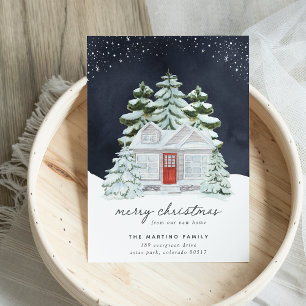 Winter Night Holiday Moving Announcement