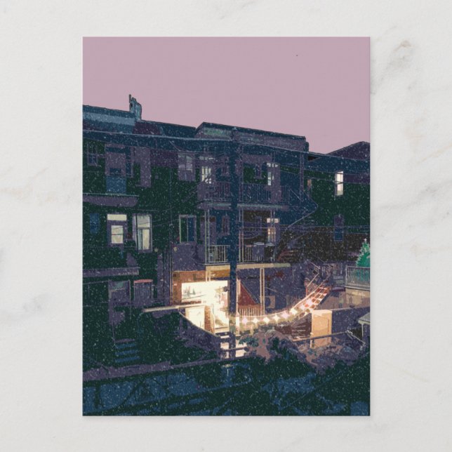 winter night :: nuit d'hiver  postcard (Front)