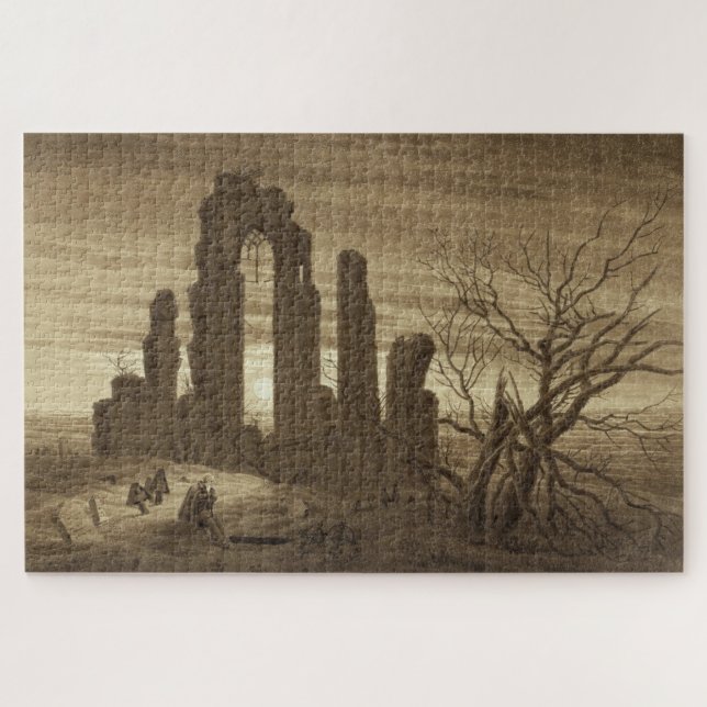 Winter Night: Old Age and Death – Friedrich Jigsaw Puzzle (Horizontal)