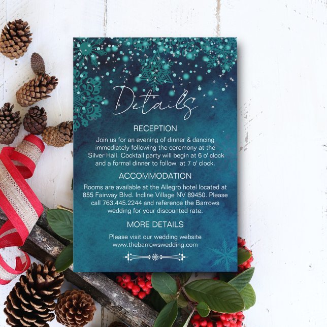 Winter Night Wedding Details Enclosure Card (Creator Uploaded)