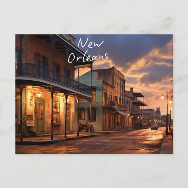 "Winter Nights in New Orleans" Holiday Postcard (Front)