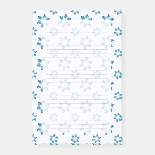 Winter Notepads with Snowflakes  (Front)