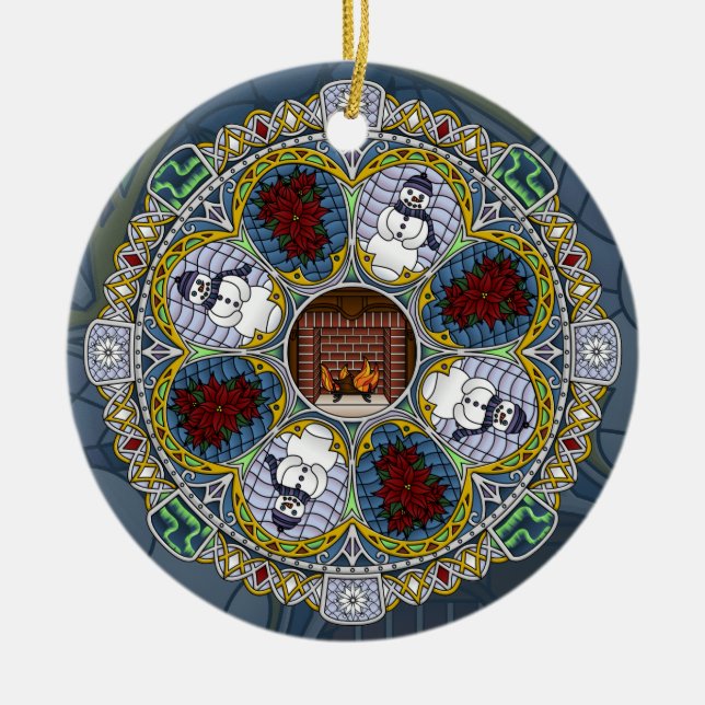 Winter Nouveau Ornament (Front)
