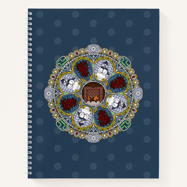 Winter Nouveau Spiral Notebook (Front)