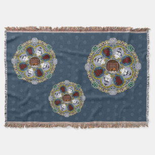 Winter Nouveau Throw Blanket