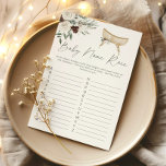 Winter nursery baby name race baby shower game<br><div class="desc">Winter boho nursery evergreen baby name race baby shower game 
Matching items are available.</div>