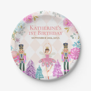 Winter Nutcracker Land of Sweets 1st Birthday Paper Plate